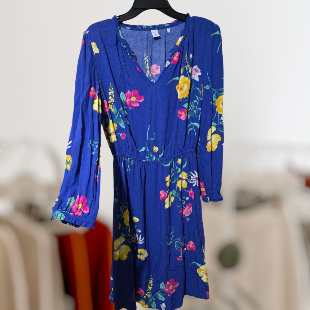 Old Navy Floral Blue Dress